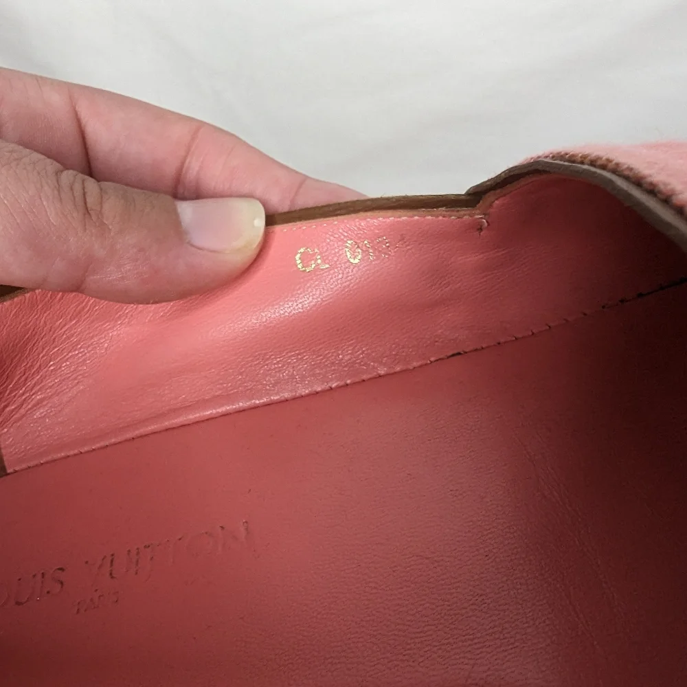 Authentic Louis Vuitton Pink Canvas Espadrilles